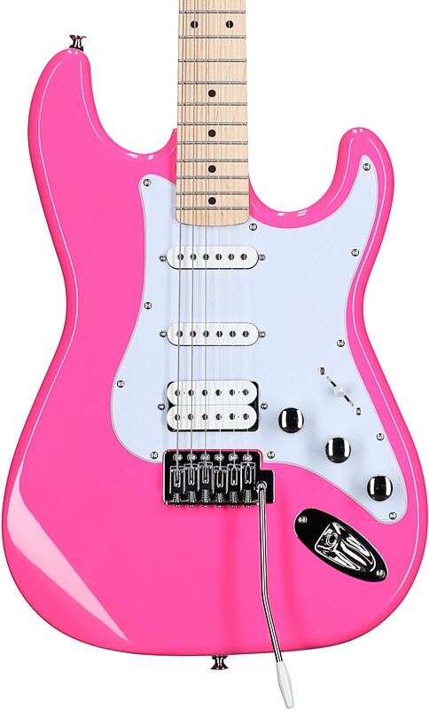 open zoom image for Kramer Focus VT-211S Electric Guitar, Neon Pink, Body Straight Front