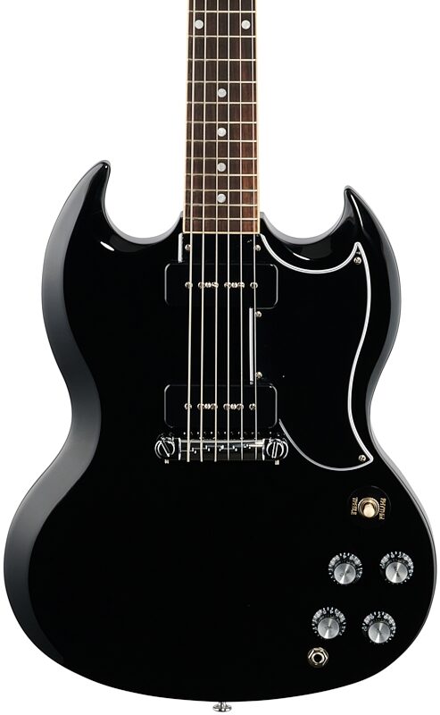 open zoom image for Gibson SG Special Electric Guitar (with Case), Ebony, Body Straight Front