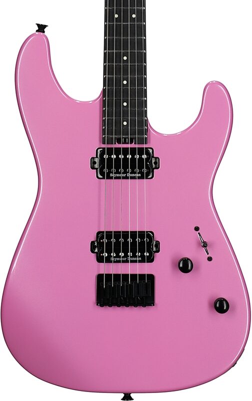 open zoom image for Charvel Pro-Mod Plus SD1 HH HT Electric Guitar, with Ebony Fingerboard, Platinum Pink, Body Straight Front