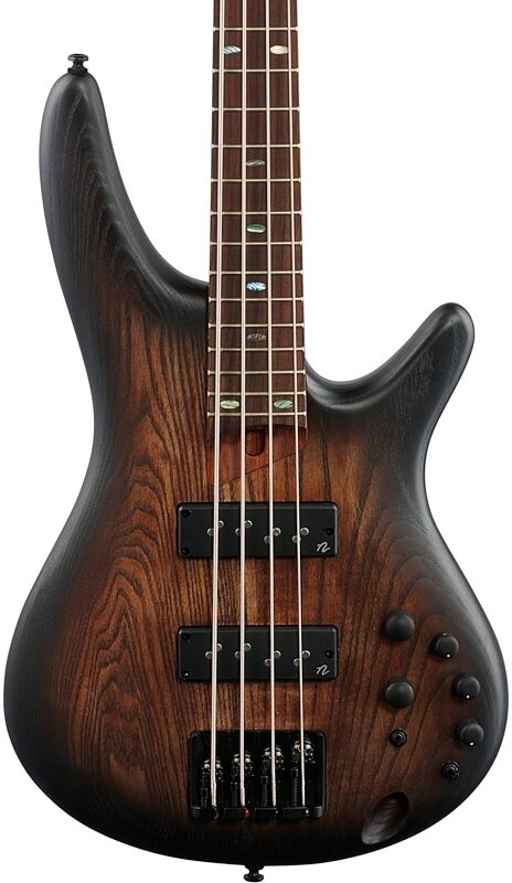 open zoom image for Ibanez SR600E Electric Bass, Antique Brown Stained Burst, Body Straight Front