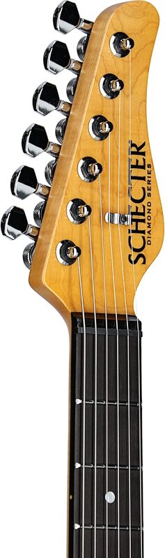 open zoom image for Schecter Japan PT Classic Electric Guitar (with Case), Caribbean Fade Burst, Serial Number J23-01011, Headstock Left Front