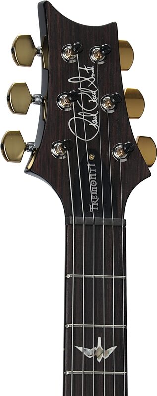 open zoom image for PRS Paul Reed Smith Mark Tremonti 10-Top Electric Guitar (with Case), Black Gold Burst, Serial Number 0375489, Headstock Left Front