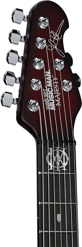open zoom image for Ernie Ball Music Man Majesty 7 Electric Guitar, 7-String (with Mono Gig Bag), Amaranth, Ebony Fretboard, Serial Number M018365, Headstock Left Front