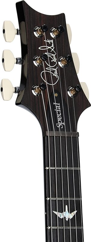 open zoom image for PRS Paul Reed Smith Special Semi-Hollow 10-Top Limited Edition Electric Guitar (with Case), Black Gold Burst, Serial Number 0385743, Headstock Left Front