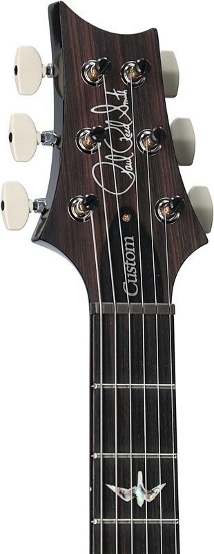 open zoom image for PRS Paul Reed Smith Custom 24 Pattern Thin 10-Top Electric Guitar (with Case), Charcoal Wraparound Smokeburst, Serial Number 0393369, Headstock Left Front