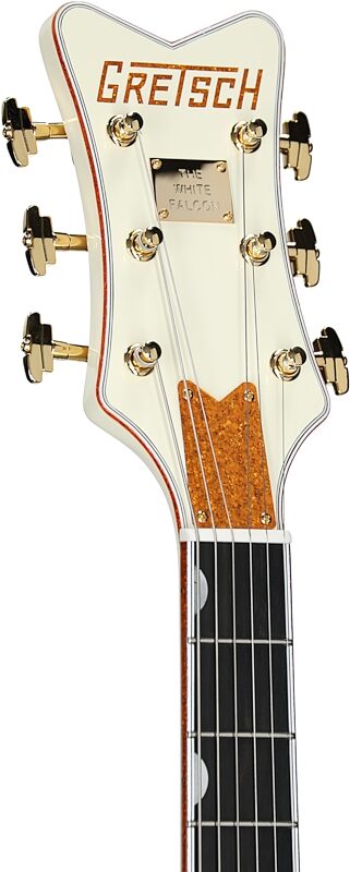 open zoom image for Gretsch G-6136T59 VS 1959 White Falcon Electric Guitar (with Case), New, Serial Number JT24103512, Headstock Left Front