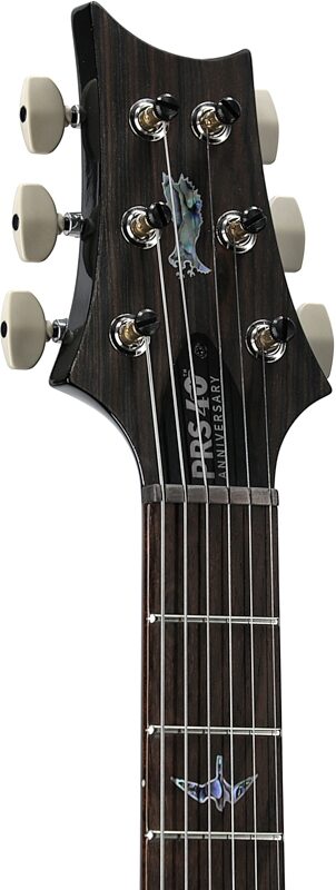 open zoom image for PRS Paul Reed Smith 40th Anniversary Custom 24 Limited Edition Electric Guitar (with Case), Sub Zero, Serial Number 0396189, Headstock Left Front
