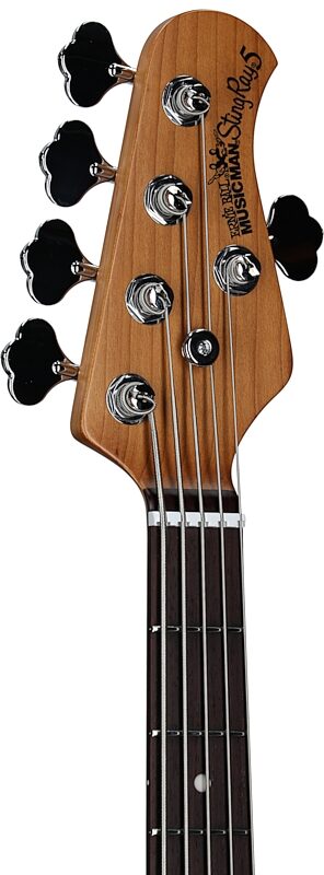 open zoom image for Ernie Ball Music Man StingRay 5 Special HH Electric Bass (with Case), Butane Blue, Rosewood Fretboard, Serial Number K05797, Headstock Left Front
