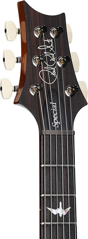 open zoom image for PRS Paul Reed Smith Special Semi-Hollowbody Electric Guitar (with Case), Black Gold, Serial Number 0408467, Headstock Left Front