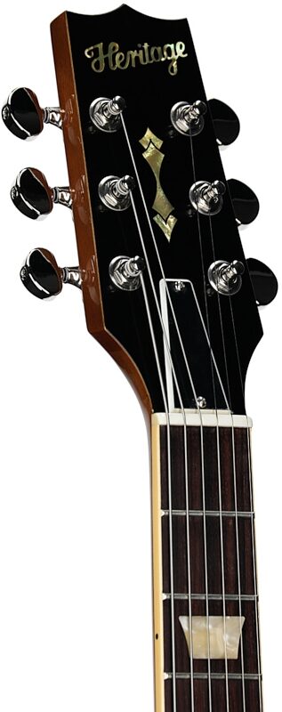 open zoom image for Heritage Custom Core H-150 Plain Top Electric Guitar (with Case), Gold Top, Serial Number HC1250455, Headstock Left Front
