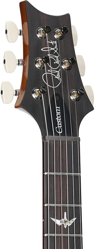 open zoom image for PRS Paul Reed Smith Custom 24-08 Pattern Regular Electric Guitar (with Case), Black Gold, Serial Number 0407677, Headstock Left Front