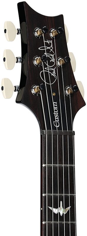open zoom image for PRS Paul Reed Smith Custom 24-08 10-Top Pattern Thin Electric Guitar (with Case), Faded Whale Blue, Serial Number 0411525, Headstock Left Front