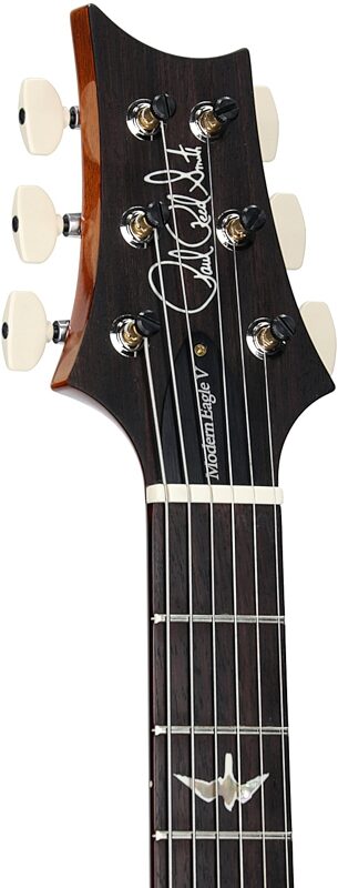 open zoom image for PRS Paul Reed Smith Modern Eagle V 10-Top Electric Guitar, (with case), Black Gold, Serial Number 0410209, Headstock Left Front