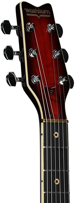 open zoom image for Washburn USA Hawk Electric Guitar, Vintage Sunburst, Serial Number 25060007, Headstock Left Front