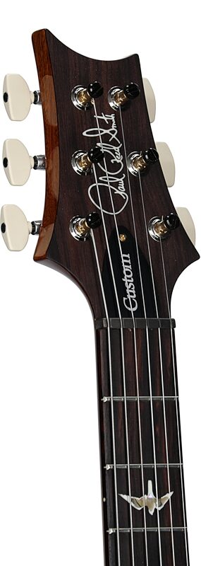 open zoom image for PRS Paul Reed Smith Custom 24-08 10-Top Electric Guitar (with Case), Black Gold, Serial Number 0411518, Headstock Left Front