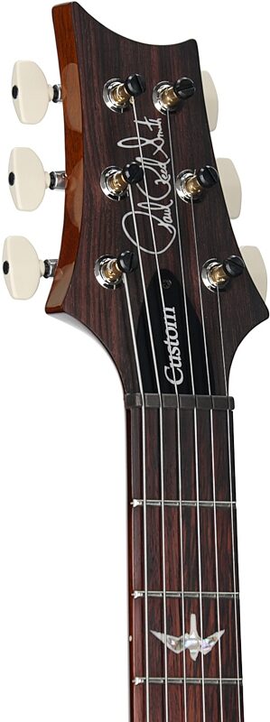 open zoom image for PRS Paul Reed Smith Custom 24 Piezo 10-Top Electric Guitar (with Case), Black Gold, Serial Number 0411531, Headstock Left Front