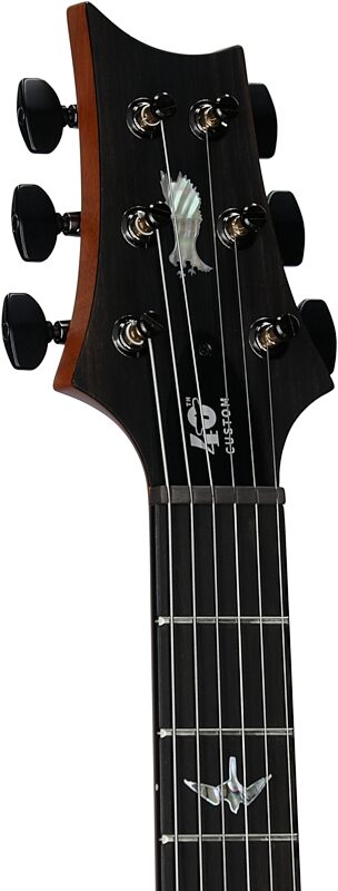 open zoom image for PRS Paul Reed Smith 40th Anniversary Custom 24 Satin Limited Edition Electric Guitar, Charcoal, Serial Number 0415060, Headstock Left Front