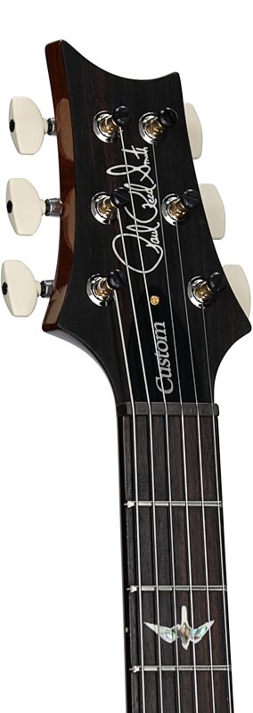 open zoom image for PRS Paul Reed Smith Custom 24 10-Top Electric Guitar with Case, Black Gold, Serial Number 0407459, Headstock Left Front