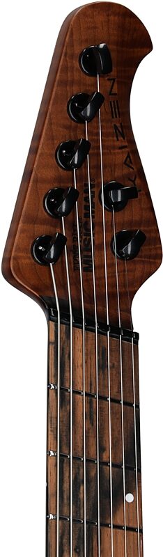 open zoom image for Ernie Ball Music Man Kaizen 7 Electric Guitar (with Case), Black Limba, Ebony Fretboard, Serial Number S12424, Headstock Left Front