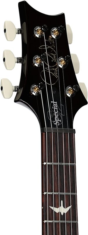 open zoom image for PRS Paul Reed Smith S2 Special Semi-Hollow Electric Guitar (with Gig Bag), Black Amber, Serial Number S2081918, Headstock Left Front
