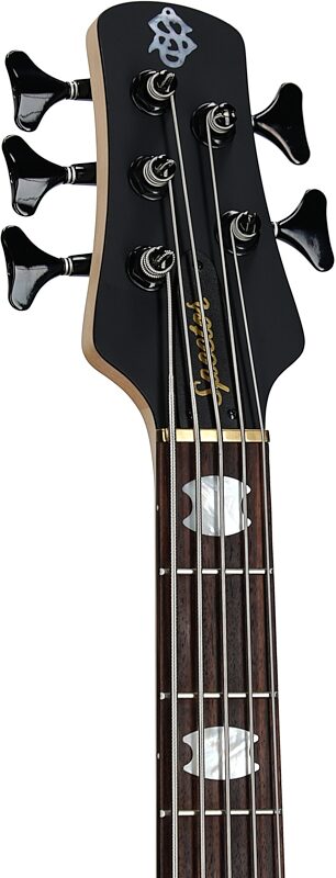 open zoom image for Spector Euro 5 LX Bass Guitar (with Gig Bag), Black Satin Matte, Serial Number ]C121NB22103, Headstock Left Front