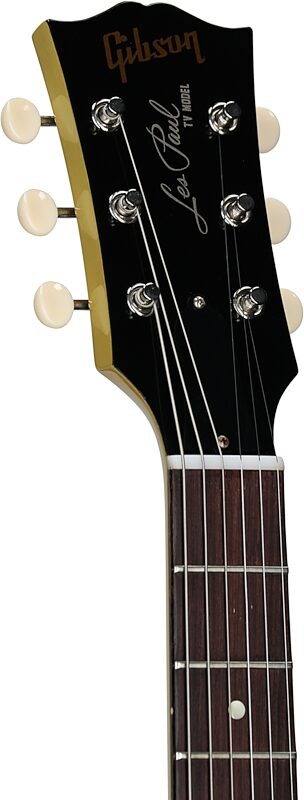 open zoom image for Gibson Custom 1958 Les Paul Junior Double Cut Reissue Electric Guitar (with Case), TV Yellow, Serial Number 85989, Headstock Left Front