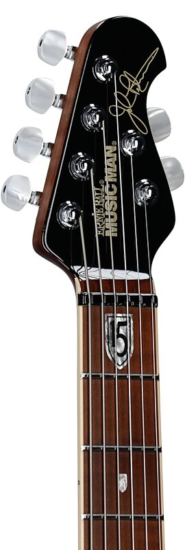 open zoom image for Ernie Ball Music Man JP15 Baritone BFR Electric Guitar (with Case), Cherry Creamsicle, Serial Number D01404, Headstock Left Front