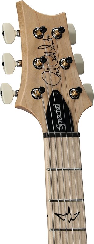 open zoom image for PRS Paul Reed Smith Swamp Ash Special Maple Electric Guitar (with Gig Bag), Black Doghair, Serial Number 0411822, Headstock Left Front