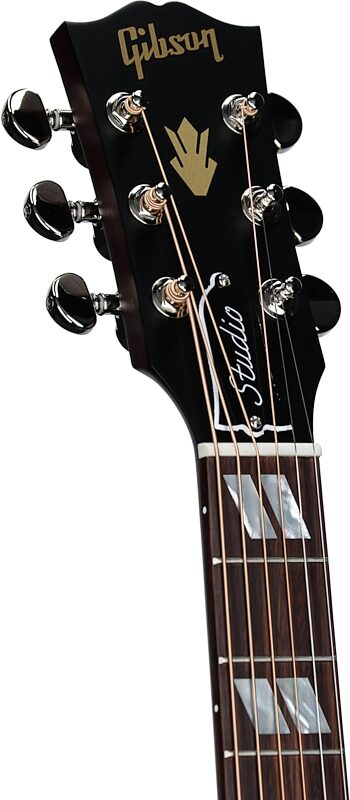 open zoom image for Gibson Hummingbird Studio EC Acoustic-Electric Guitar (with Case), Tri-Burst Satin, Serial Number 23035091, Headstock Left Front