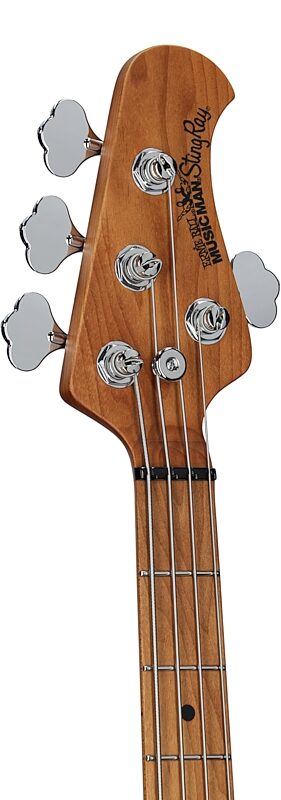 open zoom image for Ernie Ball Music Man StingRay Special HH Electric Bass (with Case), Yellow Brick Road, Roasted Maple Fretboard, Serial Number K11603, Headstock Left Front