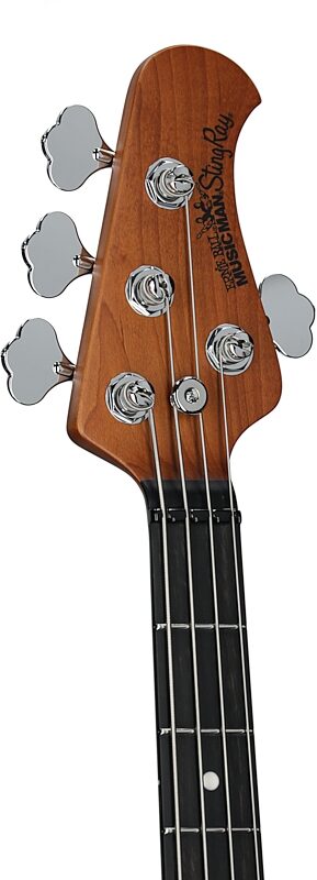 open zoom image for Ernie Ball Music Man StingRay Special HH Electric Bass (with Case), Anomalous Green, Ebony Fretboard, Serial Number K11696, Headstock Left Front