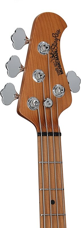 open zoom image for Ernie Ball Music Man StingRay Special HH Electric Bass (with Case), Classic Natural, Roasted Maple Fretboard, Serial Number K11372, Headstock Left Front