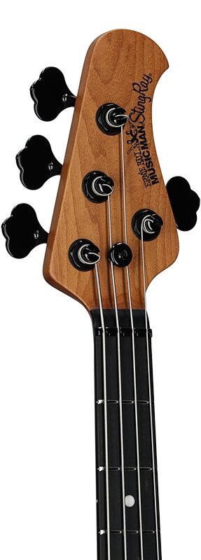 open zoom image for Ernie Ball Music Man StingRay Special HH Electric Bass (with Case), Mean Blue Burst, Ebony Fretboard, Serial Number K11277, Headstock Left Front
