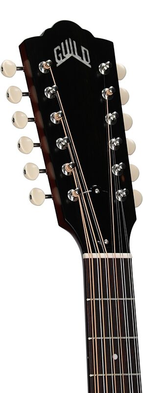open zoom image for Guild F-412 Standard Acoustic Guitar, 12-String (with Case), Natural, Serial Number US251197, Headstock Left Front