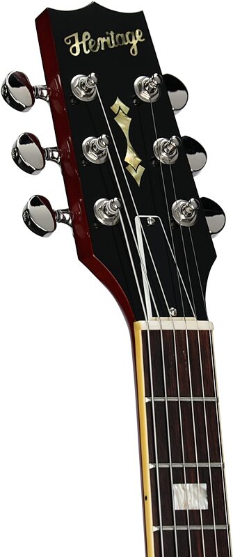 open zoom image for Heritage Custom Core H-535 Semi-Hollowbody Electric Guitar (with Case), Dark Cherry Sunburst, Serial Number HC1251325, Headstock Left Front