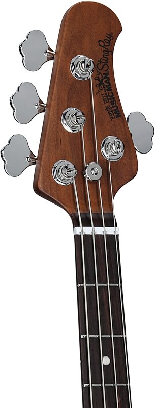 open zoom image for Ernie Ball Music Man StingRay Special Electric Bass (with Case), Translucent Orange, Rosewood Fretboard, Serial Number K10628, Headstock Left Front