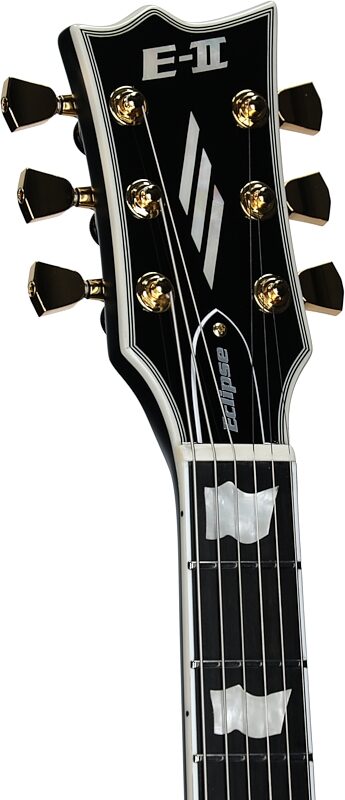 open zoom image for ESP E-II Eclipse FT Evertune Electric Guitar (with Case), Black, with Hard Case, B-Stock, Serial Number ES6385243, Headstock Left Front