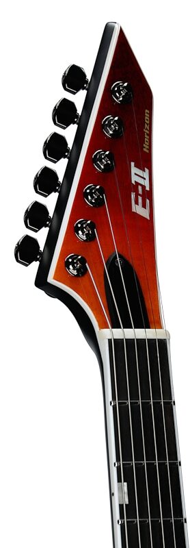 open zoom image for ESP EII Horizon NTII Electric Guitar (with Case), Tiger Eye Amber, B-Stock, Serial Number ES8605253, Headstock Left Front