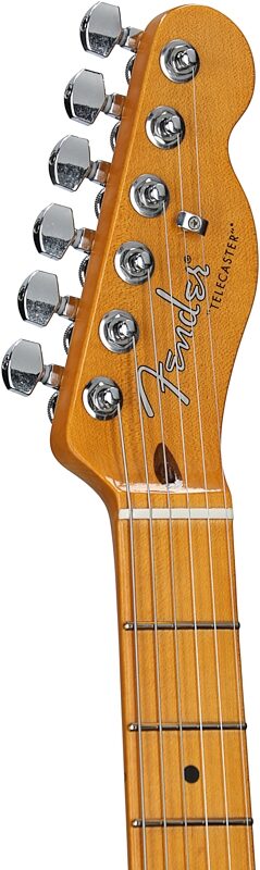 open zoom image for Fender American Ultra Luxe Vintage '50s Telecaster Electric Guitar, Maple Fingerboard, White Blonde, Serial Number US25035038, Headstock Left Front