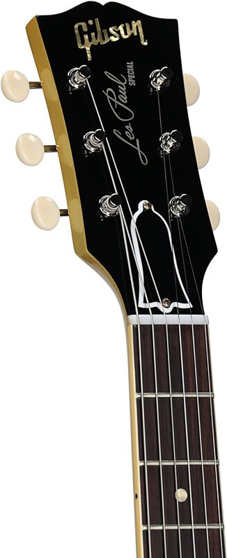 open zoom image for Gibson Custom 1960 Les Paul Special Double Cut Electric Guitar (with Case), TV Yellow, Serial Number 06041, Headstock Left Front