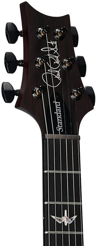 open zoom image for PRS Paul Reed Smith Satin Standard 24 Electric Guitar, Dark Cherry Sunburst, with Gig Bag, Serial Number 0427252, Headstock Left Front