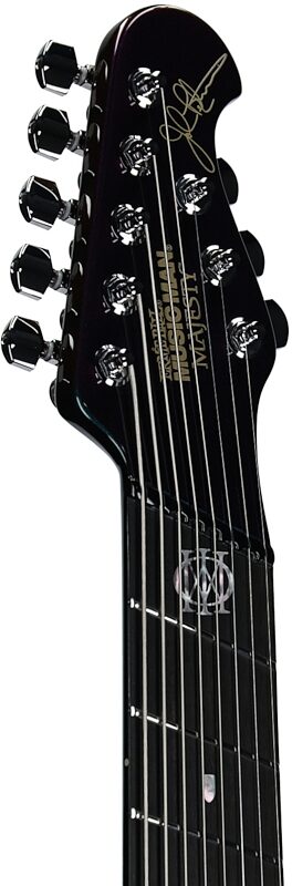 open zoom image for Ernie Ball Music Man Majesty 8 Premium Select Electric Guitar, 8-String, Mystic Dream, Chrome Hardware, Serial Number M021923, Headstock Left Front