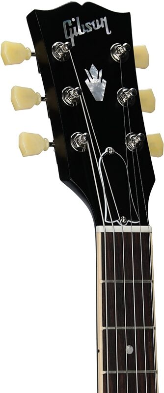 open zoom image for Gibson ES-335 Dot Satin Electric Guitar (with Case), Smokehouse, Serial Number 207760348, Headstock Left Front