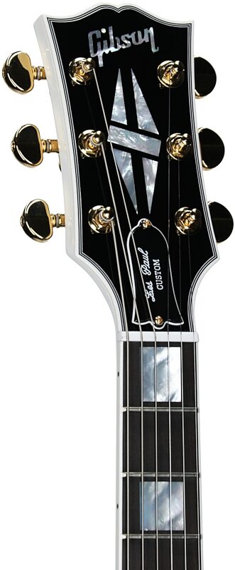 open zoom image for Gibson Les Paul Custom Electric Guitar (with Case), Alpine White, Serial Number CS601004, Headstock Left Front