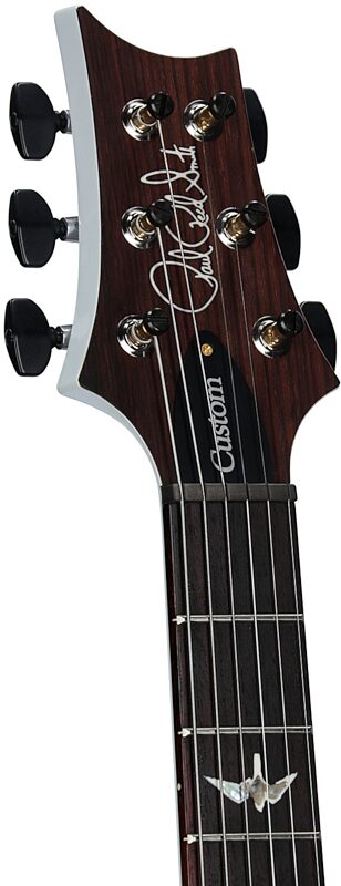 open zoom image for PRS Paul Reed Smith Custom 24-08 10-Top Pattern Thin Electric Guitar (with Case), River Blue Pearl, Serial Number 0424152, Headstock Left Front