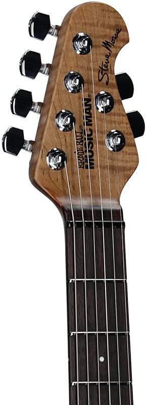 open zoom image for Ernie Ball Music Man Steve Morse Signature Electric Guitar (with Mono Soft Case), Blue Burst, with Mono Bag, Serial Number H08901, Headstock Left Front