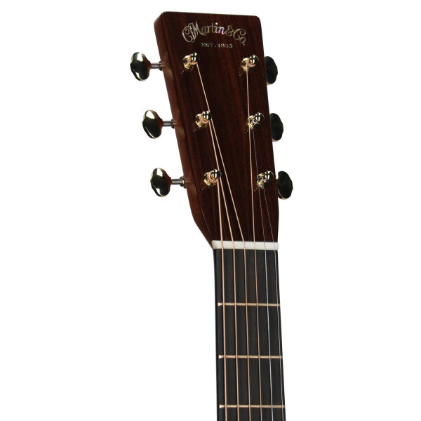 open zoom image for Martin OM-28 Modern Deluxe Orchestra Acoustic Guitar (with Case), New, Serial Number M3053643, Headstock Left Front