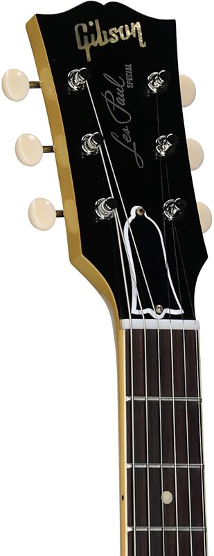 open zoom image for Gibson Custom 1960 Les Paul Special Double Cut Electric Guitar (with Case), TV Yellow, Serial Number 06095, Headstock Left Front