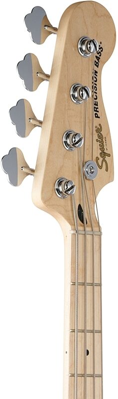 open zoom image for Squier Affinity Precision PJ Electric Bass, Maple Fingerboard, Black, Headstock Left Front