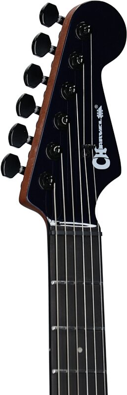 open zoom image for Charvel Pro-Mod Plus So-Cal SC1 HH Electric Guitar (with Gig Bag), Midnight Blue, Headstock Left Front